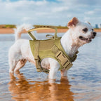 IronSeals Tactical Nylon Adjustable Dog Vest Harness Comfy Mesh Padding Puppy Vest with Quick-Release Buckle and Rubber Handle for Small Dog/Big Cat