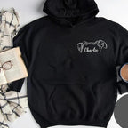 Noni Personalized Portrait Hoodie or Sweatshirt with Dog Cat Photo, Custom Sweatshirt with Drawing and Name, Unique Gift for Dog Mom Dad, Animal Lover Birthday