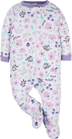 Onesies Brand Baby Girls' 4-pack Sleep 'N Play Footies Multi Pack