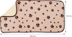 Kitchen Basics Microfiber Pet Bowl Feeding Mat, Anti-Skid and Absorbent, 10 Inch x 20 Inch