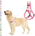 PUPTECK No Pull Dog Harness Soft Adjustable Basic Nylon Step in Puppy Vest Outdoor Walking with ID Tag