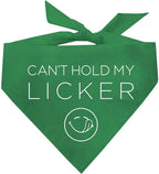 Can’t Hold My Licker Funny Drooler Dog Bandana (Green, XS 1118)