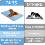 Dog Cooling Mat,2025 Upgrade Pet Cooling Mat for Dogs Cats,Summer Ice Silk Cool Mats & Sleeping Pad for Indoor or Outdoor,Perfect as Blanket for Kennel Sofa Bed Floor Car (Grey, Large, 26.7"x20.8")