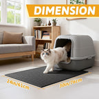 Pieviev Cat Litter Mat Double Layer Waterproof Urine Proof Trapping Mat 1 Pack (Black, 30x24 Inch (Pack of 1))