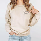 Personalized Dog Mom Sweatshirt, Custom Pet Name Sweater for Women, Dog Lover Gift, Cute Pet Apparel