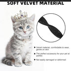 EXPAWLORER Soft Velvet Safe Cat Collars for Girl Cats - Rhinestones Bling Diamante Adjustable Collars Breakaway- Chirstmas Cat Clollar Gifts with Bells for Boy Cats Kitty and Small Dogs