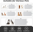 Dog Food Mat - Absorbent Cat Mat for Food and Water, No Stains Pet Feeding Bowl Mat, Easy to Clean Pet Placemats, Quick Dry Dog Water Dispenser Mat for Messy Drinkers | Paw Light Grey 24"x36"
