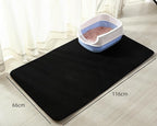 HCY&WLD Cat Litter Mat, 45x26 Inch Extra Large&Long Double Layer Cat Litter Box Mat, EVA Non-Slip, Waterproof Urine Proof Litter Trapping Mat, Easy Clean Scatter Control (45x26 Inch, Gray)