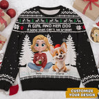 Wrappiness A Girl And Her Dog Christmas Sweatshirt - Cozy Unisex Fit Custom Shirt - Cute for Women Pet Lovers