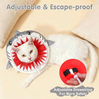 BEAUTYZOO Cat Cone Collar Soft, Cat Donut Recovery Collar after Surgery to Stop Licking, Kitten E Collars Neck Pillow Cone for Cats, Adjustable Elizabeth Pet Collars for Puppy Small Dogs, Grey Shark M