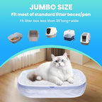 60 Pack Large litter box liners - 3MIL Extra Thick Leakproof Litter Box Liners, 31"x18" Heavy Duty Drawstring Cat Litter Liners, Odor Control Disposable Kitty Litter Bags 6 Roll