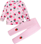 Little Girls Unicorn Outfits 2 Piece Kids Ruffle Sleeve Sweatshirt + Leggings Fall Leopard Clothing Sets 2-10 Years Old