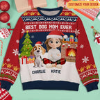 Wrappiness A Girl And Her Dog Christmas Sweatshirt - Cozy Unisex Fit Custom Shirt - Cute for Women Pet Lovers