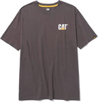 CAT Men's Trademark T-Shirts with Shape-Retention Rib Trim Spandex, Tagless Neck, and Cat Logo on Left Chest