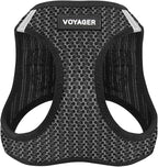 Best Pet Supplies Voyager Step-in Air Harness - All Weather Mesh, Reflective, No Pull Harness for Dogs, Cats - Secure with Hook & Loop Fastener, Buckle, Double D-Rings - Gray 2-Tone, XL