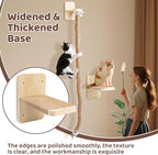 Cat Climbing Wall, Wall Mounted Cat Ladder, Cats Climbings Pole with 59in Climbing Rope, Larger and Wider Base Cats Ladder for Walls with Scratching Post (1.5m/59in Long)