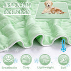 2 Pack Cooling Dog Blankets with Storage Bag Self Cooling Dog Blankets Washable Pet Cold Mats 39 x 47 Inch Portable Cat Pads for Summer Hot Weather Pet Puppies Supplies