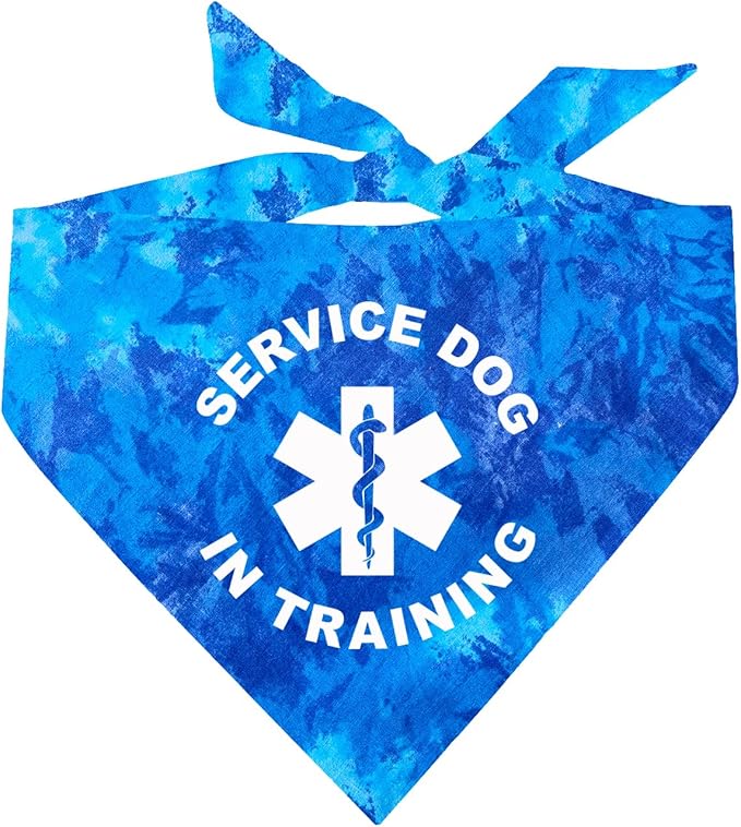 Service Dog in Training Dog Bandana (Royal Scrunch, OS289)
