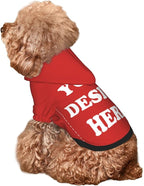 Dog Costume, Custom Dog Hoodie, Dog Name Costume Holiday Pet Pajamas Outfit, Personalized Pet Coat Costumes for Small Medium Large Dogs and Cats for Winter, Red, M