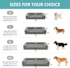 Cute Dog Bed for Medium Dogs, Faux Rabbit Fur Orthopedic Foam Dog Bed with Sides, Removable Washable Cover & Waterproof Lining, Comfortable Pet Couch, Grey (36" L x 27" W x 6.5" Th)