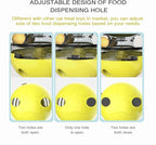 Cat Toy for Indoor Cats Wobble KittenTreat Dispensing Ball Food Dispenser Puzzle Slow Feeder Balls Kitty Stimulating Indoor Interactive Brain Game Toys Gift (Yellow)