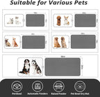 Dog Food Mat - Absorbent Cat Mat for Food and Water, No Stains Pet Feeding Bowl Mat, Easy to Clean Pet Placemats, Quick Dry Dog Water Dispenser Mat for Messy Drinkers | Dark Grey 16"x 24"