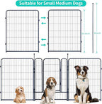 Dog Playpen,Portable Outdoor Dog Fence, Dog Playpen for Large/Medium/Small Dogs, Dog Fences for The Yard,with Doors Foldable Metal (40 inch, 32 Panels)