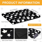 VitalCozy 4 Pcs Dog Crate Pads, Ultra Soft Warm Washable Anti-Slip Kennel Bed Mat for Pets, Reversible, Replaceable, Cozy Cage Liner for Small Medium Large Dogs and Cats(18 x 24 x 1.6 Inch,Black)