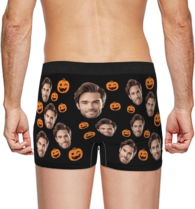 Personalized Underwear for Men with Face Custom Face Boxers Customized Boxer Briefs Funny Gifts for Him Husband Boyfriend
