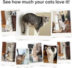AGYM 32 Tall Cat Scratching Post for Large Cats, Cat Scratcher for Indoor Cats Adults, Sturdy Sisal Scratch Post to Protect Furniture, Brown