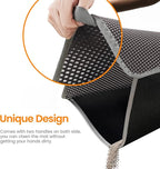 Cat Litter Mat, Upgrade Super Waterproof Back Layer Litter Box Mat, Non Slip, Durable, Soft on Paws Kitty Trapping Matt (34"x26", Gray)