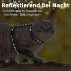 PUPTECK Adjustable Cat Harness and Leash Set Escape Proof Kitten Strap Collar for Walking Travel, Moon&Star
