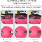 Cat Toy for Indoor Cats Wobble KittenTreat Dispensing Ball Food Dispenser Puzzle Slow Feeder Balls Kitty Stimulating Indoor Interactive Brain Game Toys Gift (Rose Red)