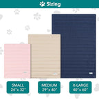 PetAmi Cooling Mat for Dog, Premium Pet Cooling Blanket for Crate Kennel, Indoor Cat Cool Sleeping Pad, Q-MAX Cold Sofa Couch Cover for Summer, Navy/Dusty Blue, Large (40x60)