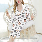 Artsadd Custom Pajamas for Women Men Family, Personalized Face Pjs Pajama Pants, Funny Pet Photo Loungewear Sleepwear Jammies