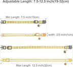 2 Pack Breakaway Cat Collars with Bells, Reflective Design and Claw Print Design, Safety Buckle Kitten Collars Adjustable from 7.5 to 12.5 Inches (Yellow)