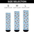 D-Story Custom Face Socks, Personalized Photo Picture on Socks, Unisex Athletic Crew Socks for Men Women