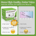 120 Pack Cat Litter Box Liners for PET KIT Pura MAX & X, Extra Thick Heavy Duty Drawstring Self-Cleaning Robot Litter Bags, Leak-proof Disposable Replaced Pet Kitty Poop Trash Bag 21.7" * 11.8"