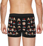 Personalized Underwear for Men with Face Custom Face Boxers Customized Boxer Briefs Funny Gifts for Him Husband Boyfriend