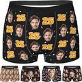 Personalized Underwear for Men with Face Custom Face Boxers Customized Boxer Briefs Funny Gifts for Him Husband Boyfriend