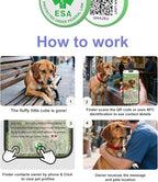 ESA Dog Tag, QR Code Dog Tag, Modifiable Free Pet Online Profile, Scannable QR Code, Scan QR Send Instant Location Alert Email, Silicone Lightweight ID Tag for Dog and Cat (Green, Regular)