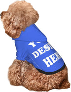 Dog Clothes, Custom Dog Hooded Sweatshirt, Personalized Pet Costume Robe Shirt with Text/Image/Club Name/Pet Shop Logo for Small Medium Large Dogs and Cats, RoyalBlue, L