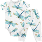 Baby Clothes Set Infant Bodysuits Pants Sets 0-24M For Boys Girls