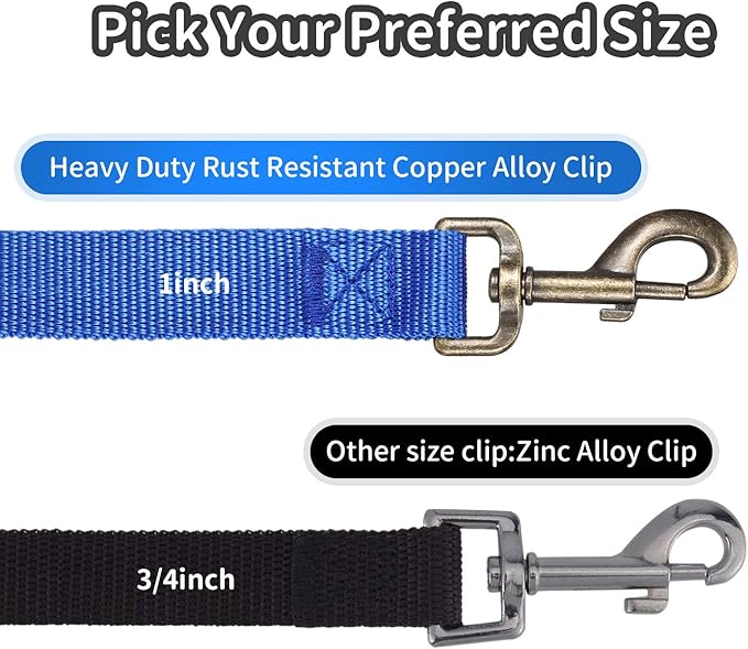HIKISS Long Dog Leash Obedience Recall Training Agility Lead with Thickening Material for Large Dog - 15ft 20ft 30ft 50ft 100ft Training Leash (Black 30ft)