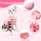 Cat Recovery Suit for Abdominal Wounds or Skin Diseases, Cat Onesie for Cats After Surgery Female Kitten Recovery Suit, Breathable E-Collar Alternative for Cats After Spay Anti Licking Wounds