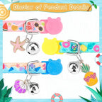PUPTECK Summer Cat Collars Breakaway with Bell - Pet Collar 3 Pack for Girl Boy Kittens Puppies and Small Pets