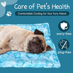 Cooling Pad for Dog,Instant Pet Cool Mat for Puppy,Comfortable Cool Pet Mat for Cat.Portable Dog Bed for Summer. Suitable for Outdoor Summer Crate Pad.Long Time Cooling.Ice Brick(Size-M 15.7*19.7in)