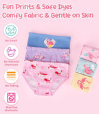 Girls and Toddlers 100% Cotton Underwear Tagless Soft Panties Size 2-3T,4-5T,6,8,10,12 (6-Pack)
