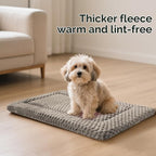 Dog Bed Crate Mat, Soft Durable Washable Anti-Slip Kennel Pad for Dogs & Cats, Reversible (Light Gray, S(24"*18"*1.5"))