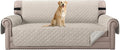 H.VERSAILTEX Reversible Sofa Cover Couch Cover for 3 Cushion Couch Water Resistant Sofa Cover for Living Room Quilted Furniture Washable Couchs Protector(Oversized Sofa, Pale Oak)
